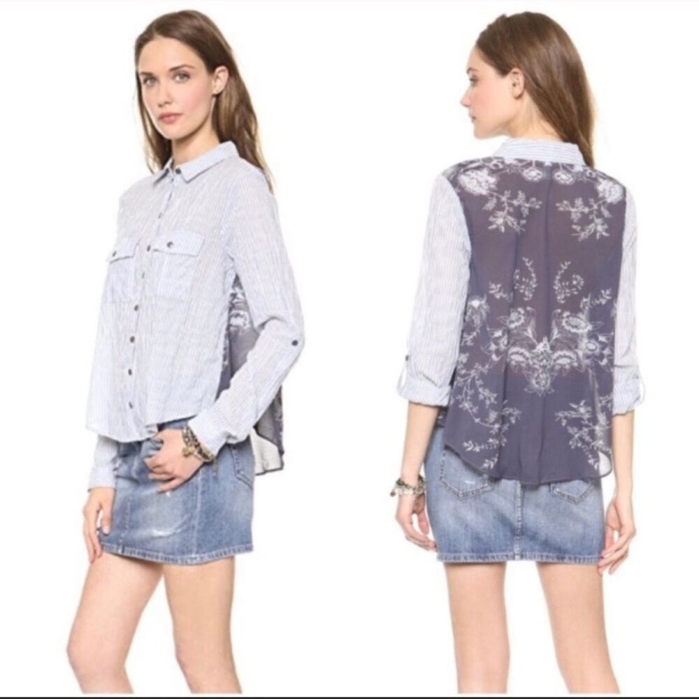 Free People Party in the Back Button Down